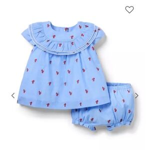 Janie and Jack Blue Strawberry dress 3-6 months